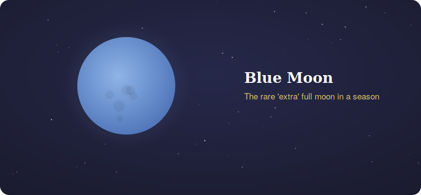 Blue-tinted full moon the rare extra full moon in a season