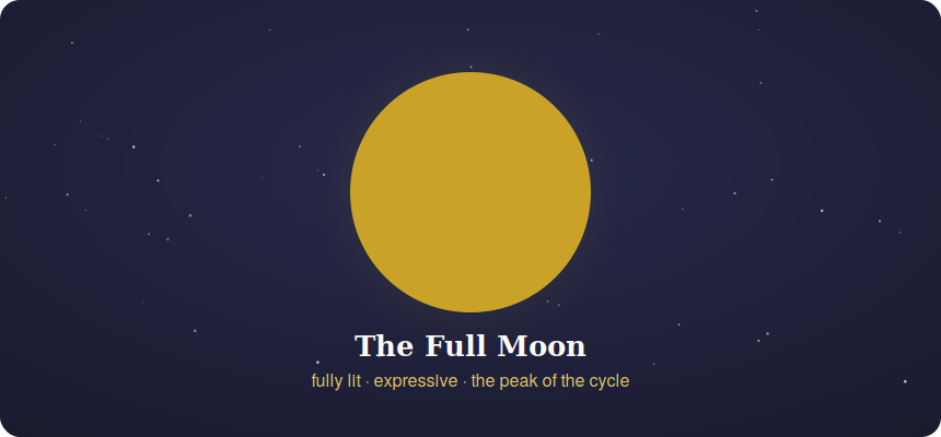 A large fully illuminated full moon