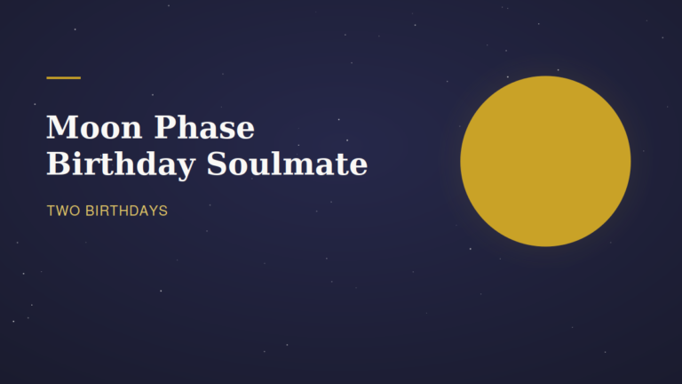 Full moon with the title moon phase birthday soulmate