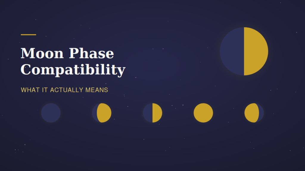 Moon Phase Compatibility Meaning: What It Actually Tells You
