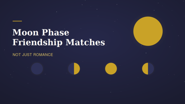 Two moon phases linked, illustrating moon phase compatibility for friendships