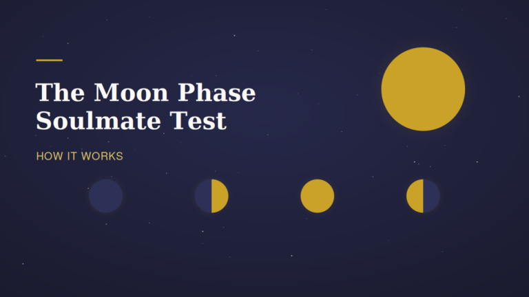 Moon phases with the title the moon phase soulmate test