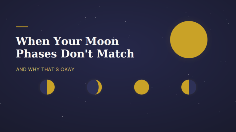 Illustration for when your moon phases do not match