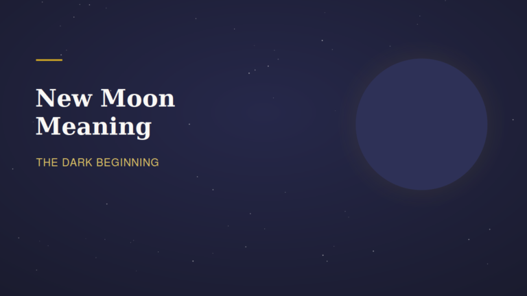 Dark new moon illustration with the title new moon meaning