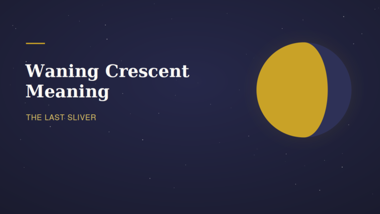 Thin waning crescent moon with the title waning crescent meaning